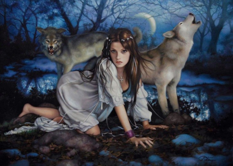 Девушка с волком