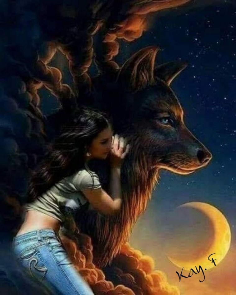 Девушка с волком