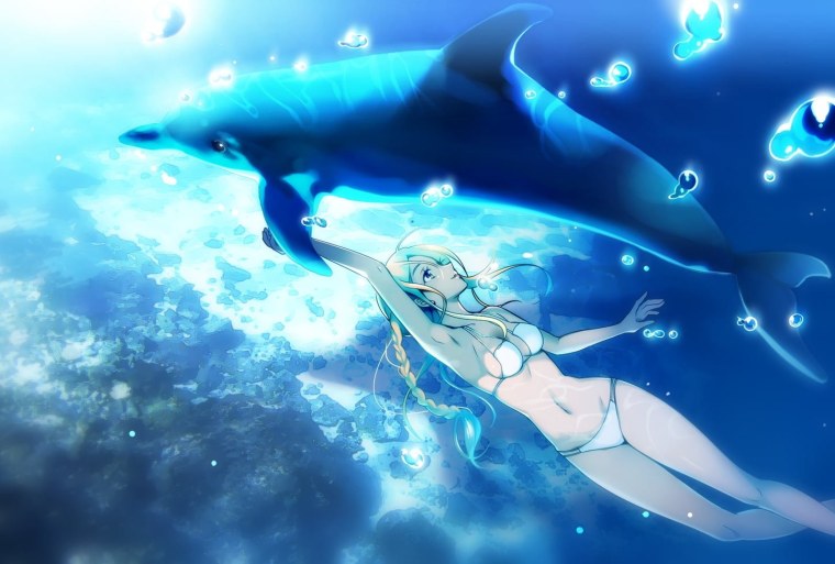 Аниме под водой