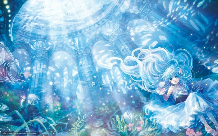 Аниме в голубых тонах