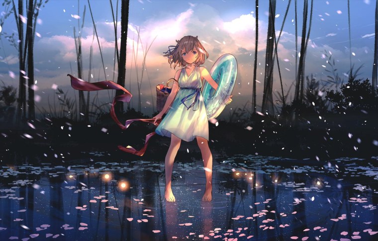 Голубая аниме вода