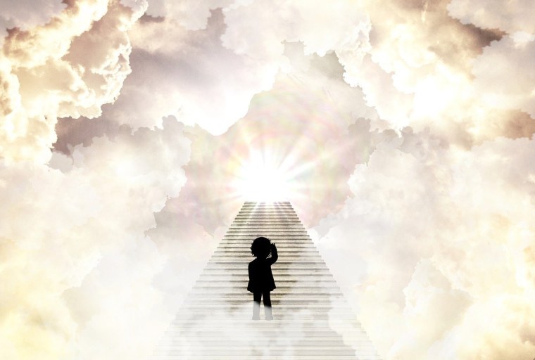 Человек на лестнице в небо