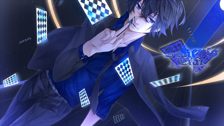 Аниме парень с темно синими волосами