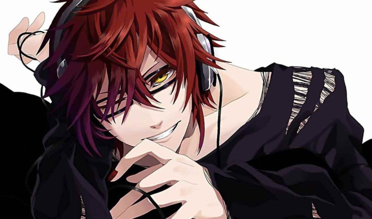 Аниме парень с красными волосами