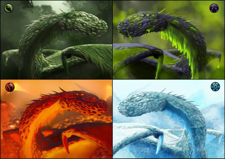 Драконы разных стихий