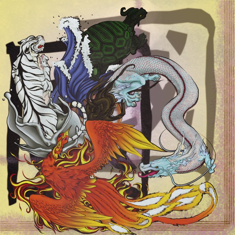 Китайские тигр, Феникс, черепаха и дракон