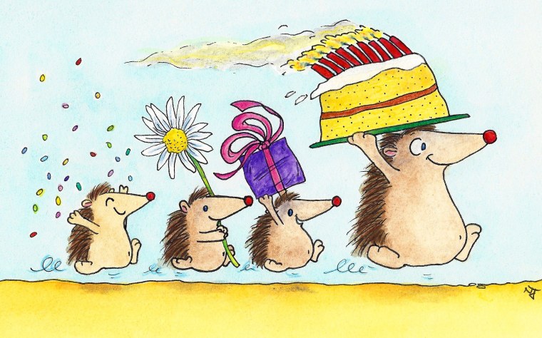 Ежик съежился