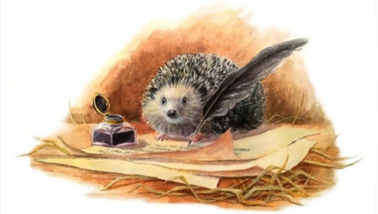 Советские открытки с ежами