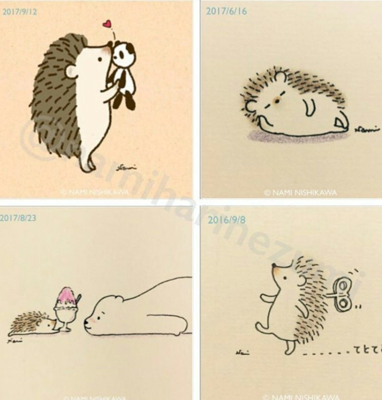 Открытка с ежиком