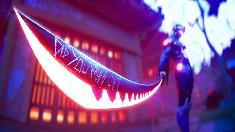 Катана фиолетовый клинок