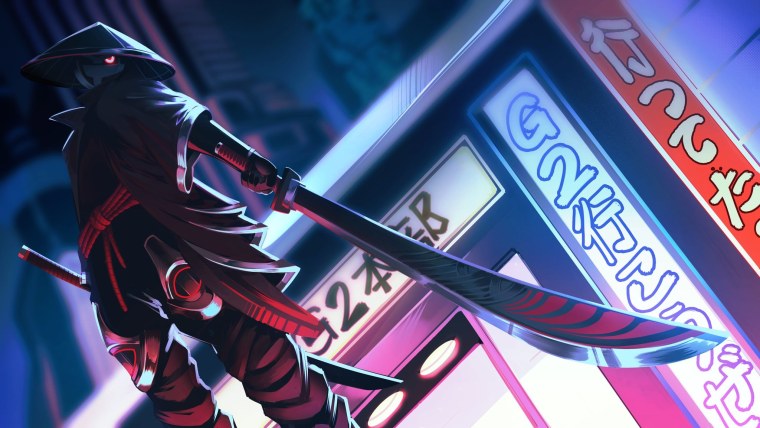 Cyberpunk 2077 Samurai неон