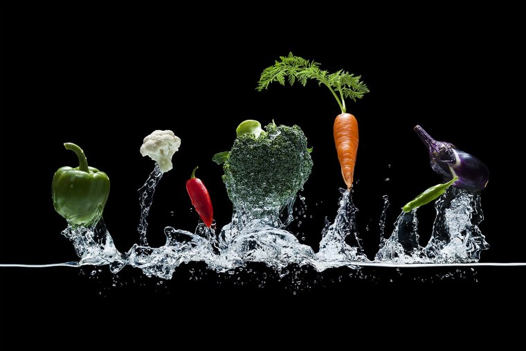 Сочные овощи в воде