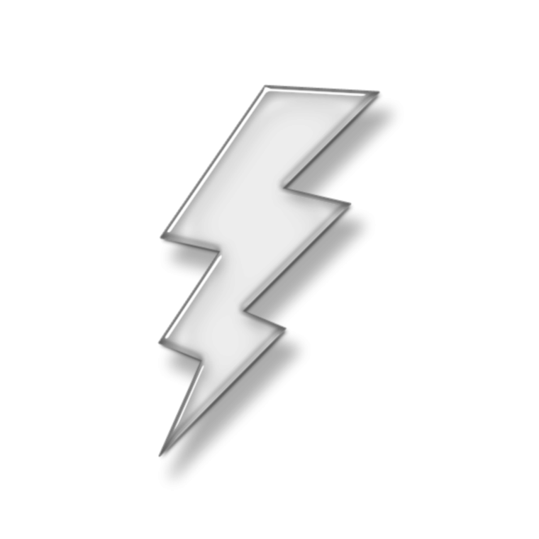 Значок железной молнии