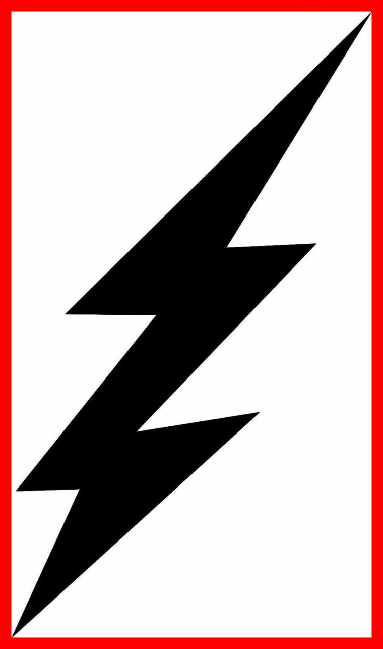 Молния трафарет