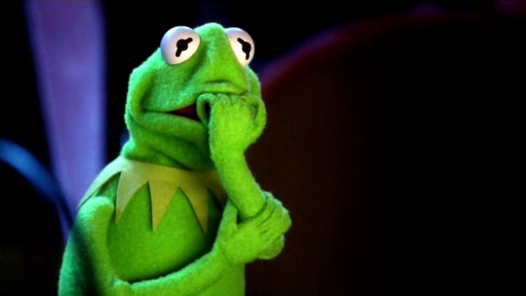 Лягушка Кермит грустит