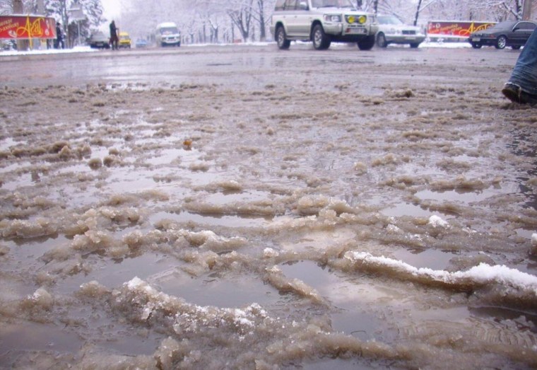 Слякоть на дороге