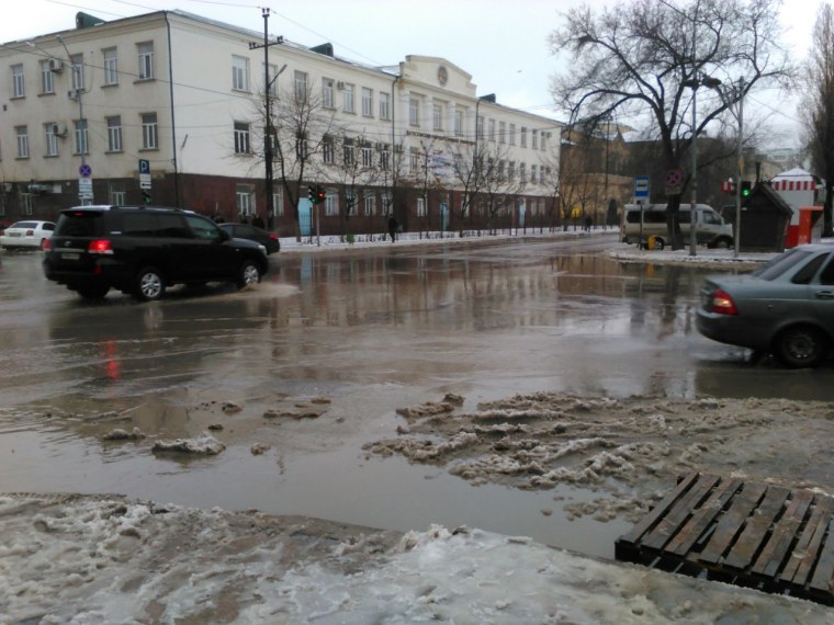 Слякоть грязь Весна Пермь