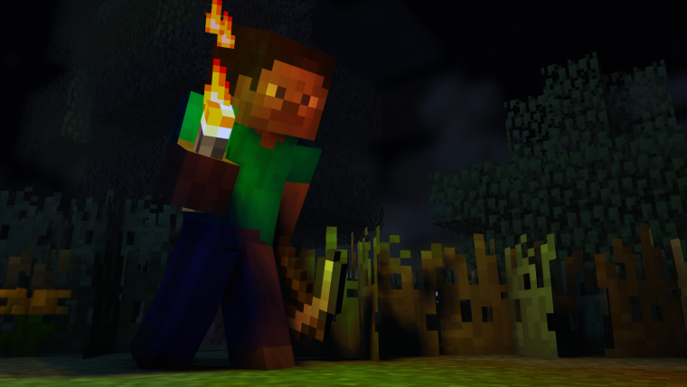 Стив в шахте