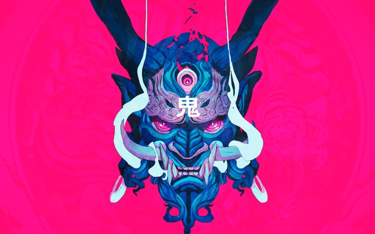 Oni демон Самурай маска