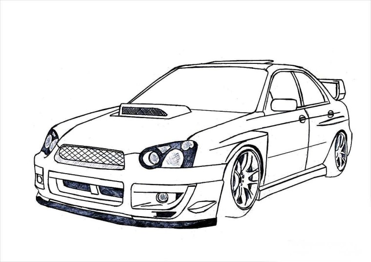 Subaru WRX STI раскраска