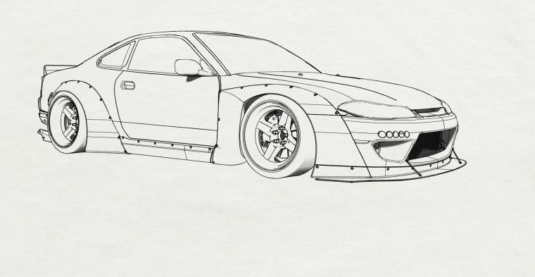 Nissan Silvia s15 рисунок