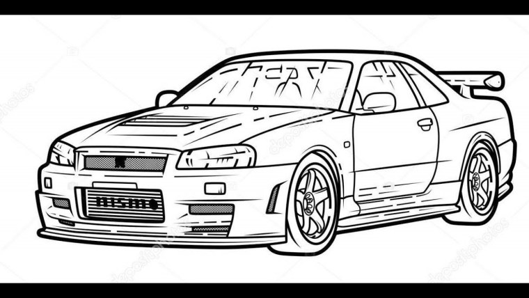 White GTR 34 Wallpaper