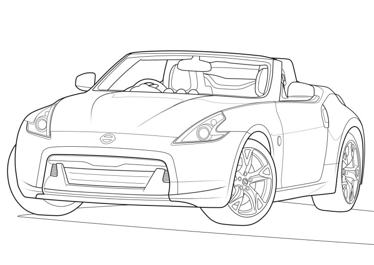 Ниссан ГТР для раскрашивания