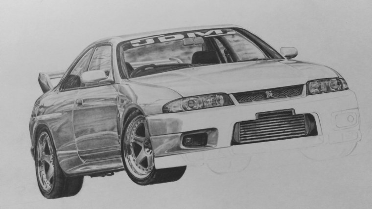 Nissan Silvia s15 карандашом