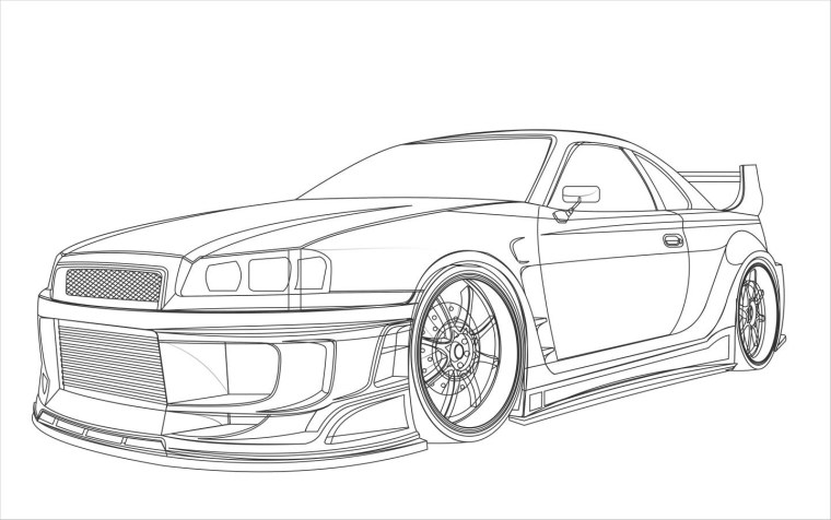 Раскраски машины Скайлайн