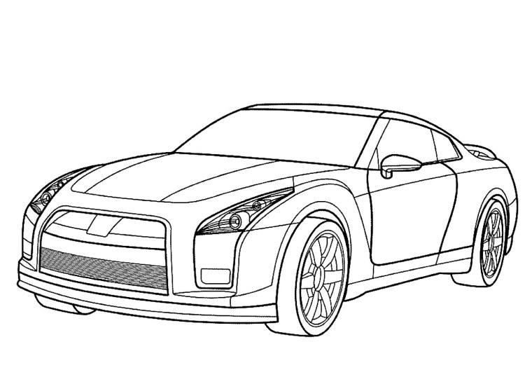 Nissan GTR r35 раскраска