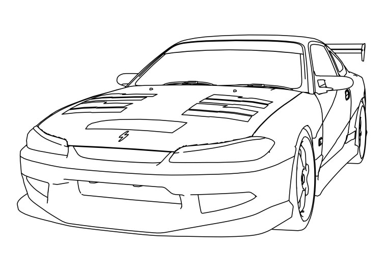 Nissan Silvia s15 раскраска