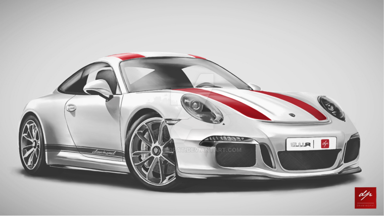 Porsche 911 drawing Step by Step