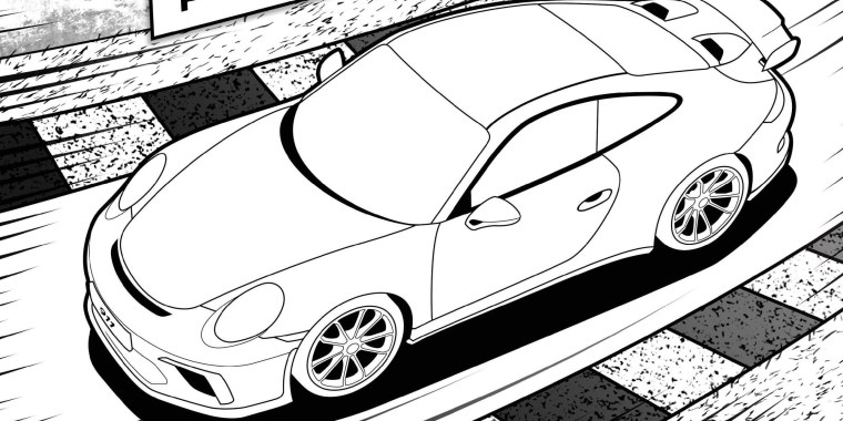 Colouring Porsche 911 gt3