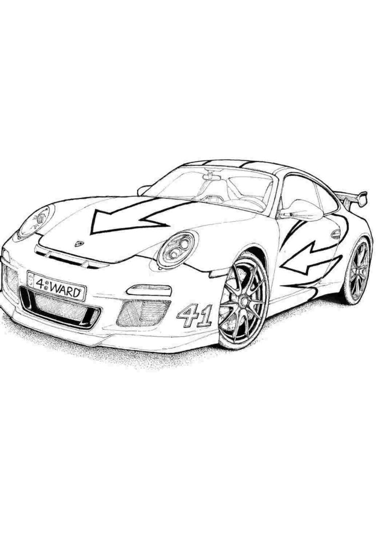 Раскраска Porsche 918 Spyder