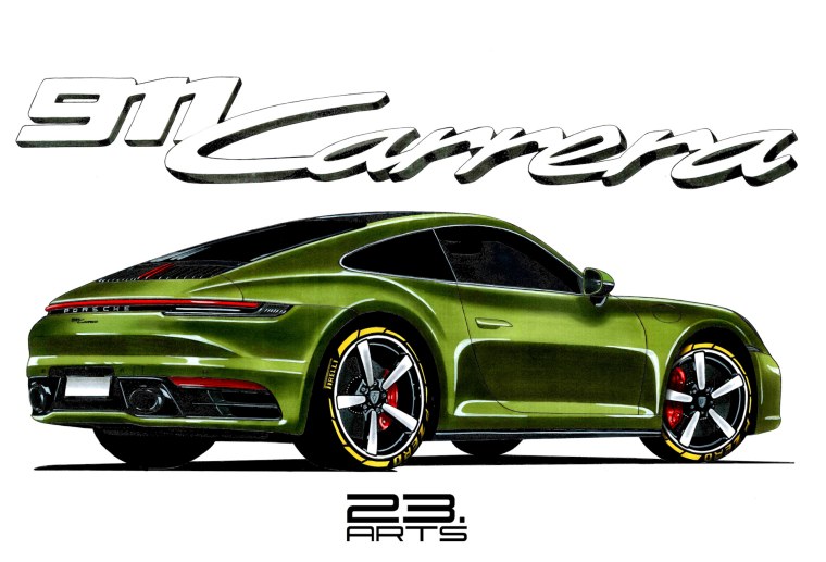 Как нарисовать Porsche Carrera 911