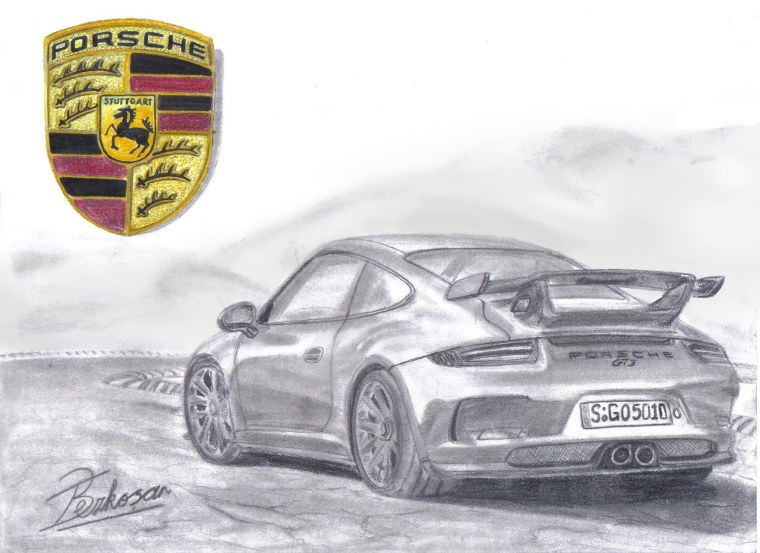 Porsche 911 рисунок