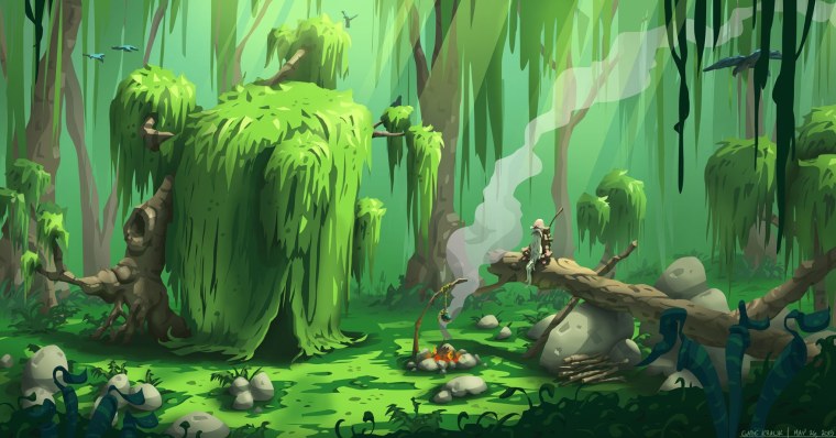 Лягушка на болоте для детей