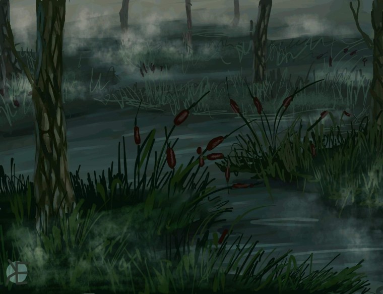 Болото с цаплями