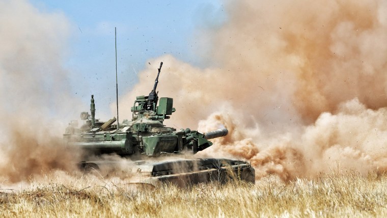 Танк т72 в бою