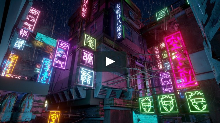 Cyberpunk 2077 неон