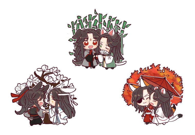 Аниме Чиби черные