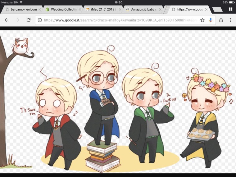 Драко Малфой арт милый мультяшный