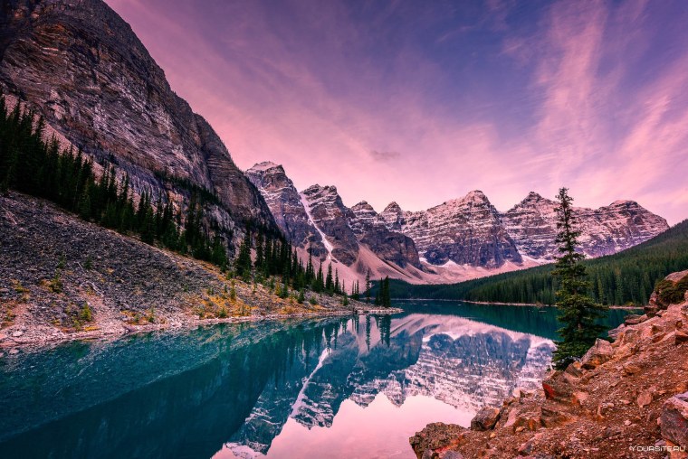 Озеро Морейн, национальный парк Банф, Канада