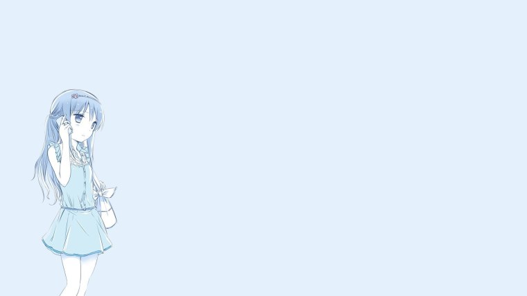 Голубые обои Минимализм