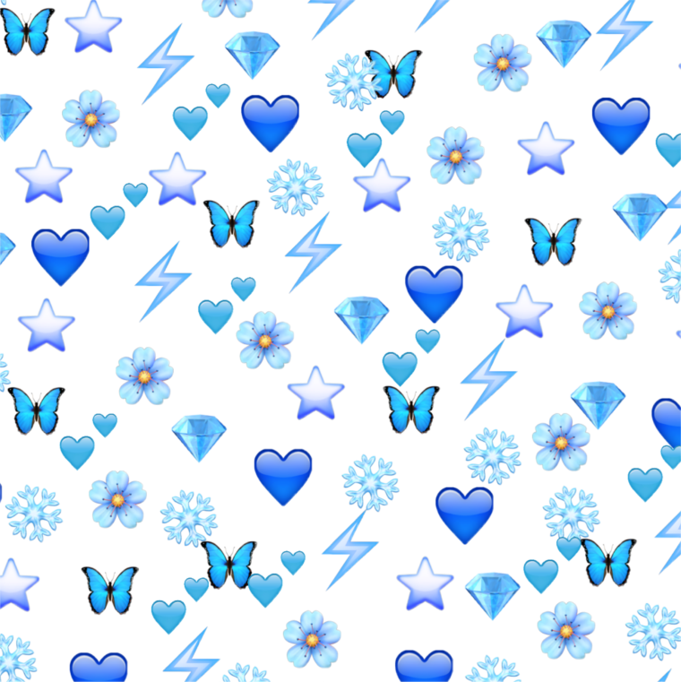 Голубые сердечки
