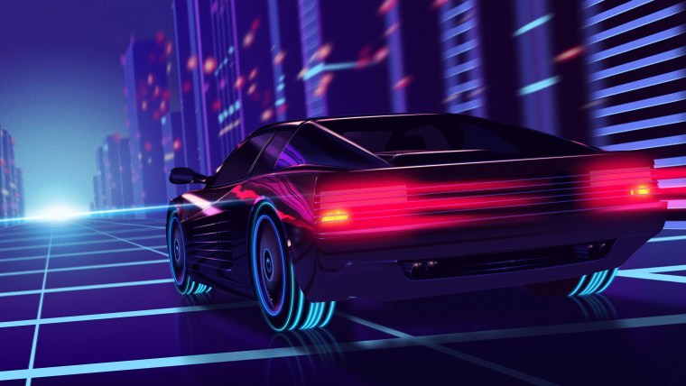 Ferrari Testarossa Synthwave