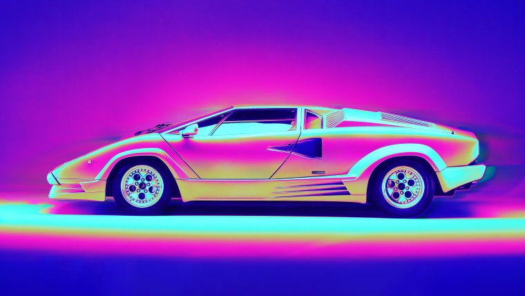 Ламборджини Countach неон