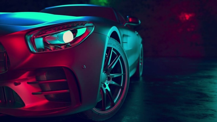 Машина неон