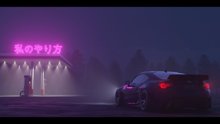 Субару брз неон