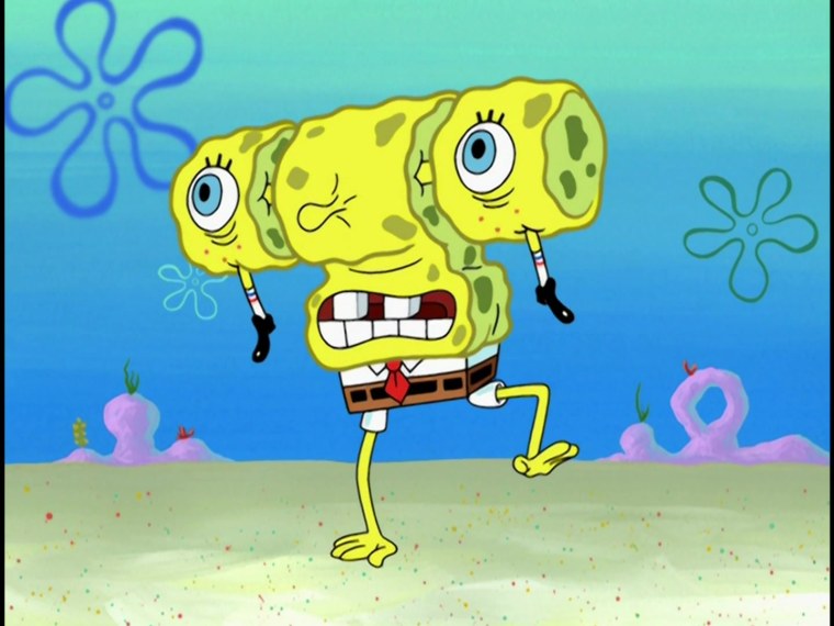 Губка Боб застывшая гримаса